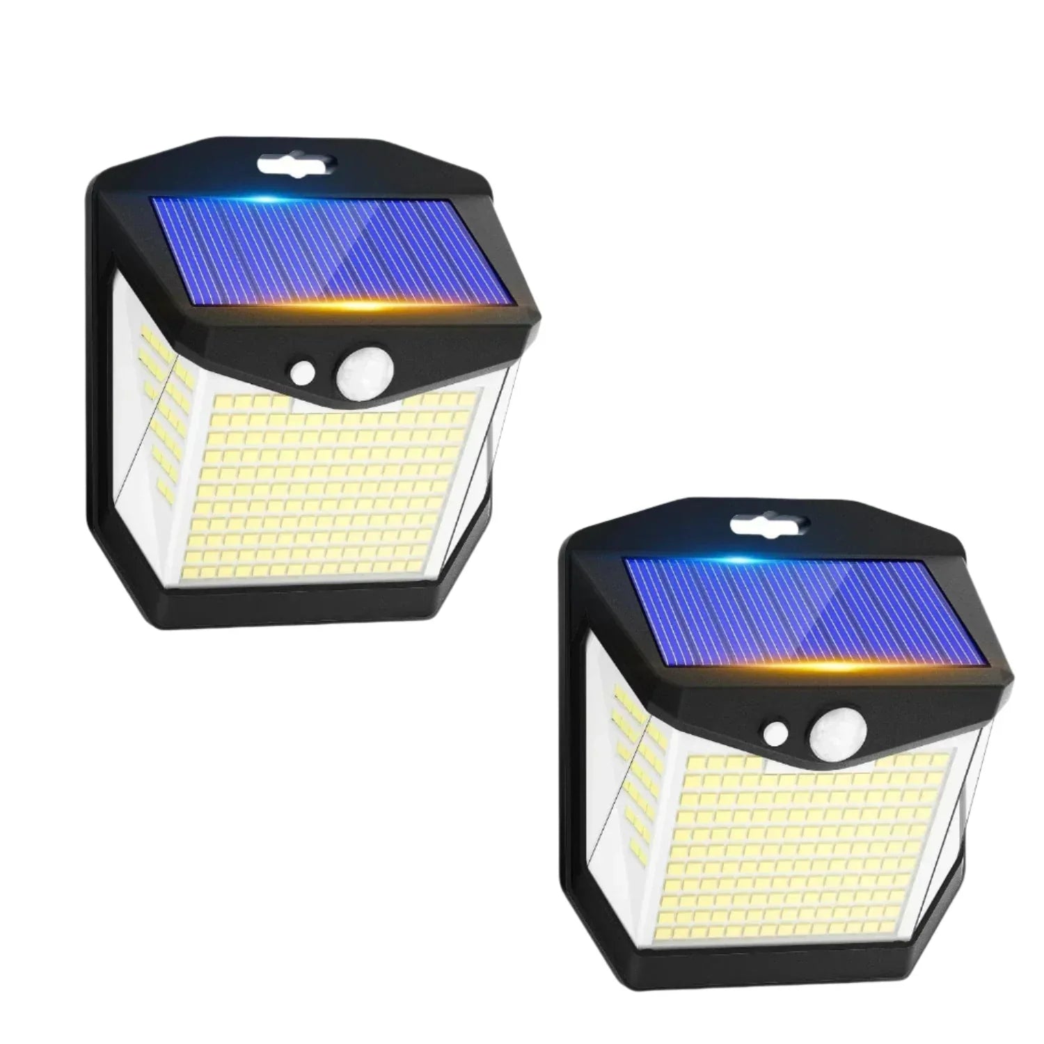 BowLift | 2x Solar LED Wall Light with Motion Sensor | Waterproof, 270° Wide Angle & 3 Modes for Outdoor Security in Gardens and Yards