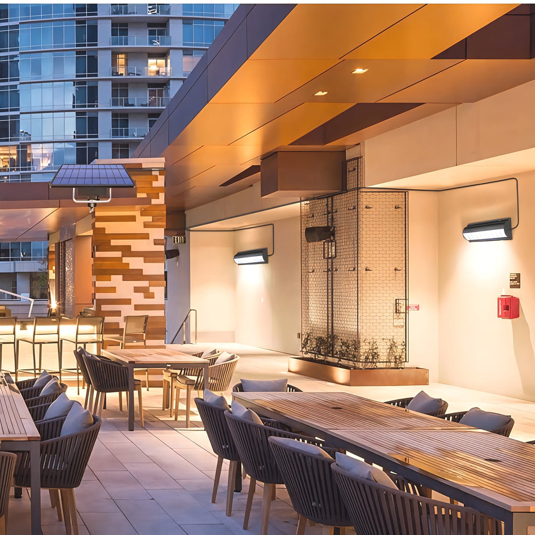 BowLift | Solar Powered Outdoor Modern LED Wall Light