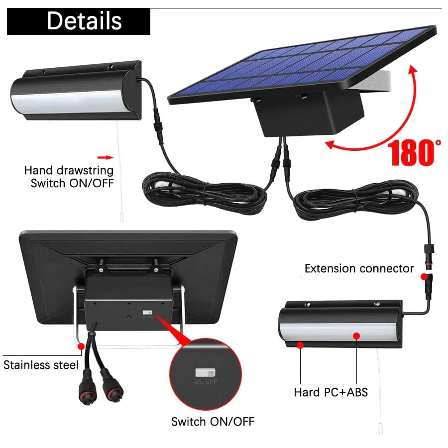 BowLift | Solar Pendant Outdoor Light | Dual or Single Head, IP65 Waterproof & Ideal for Patios, Barns, and Indoor Spaces