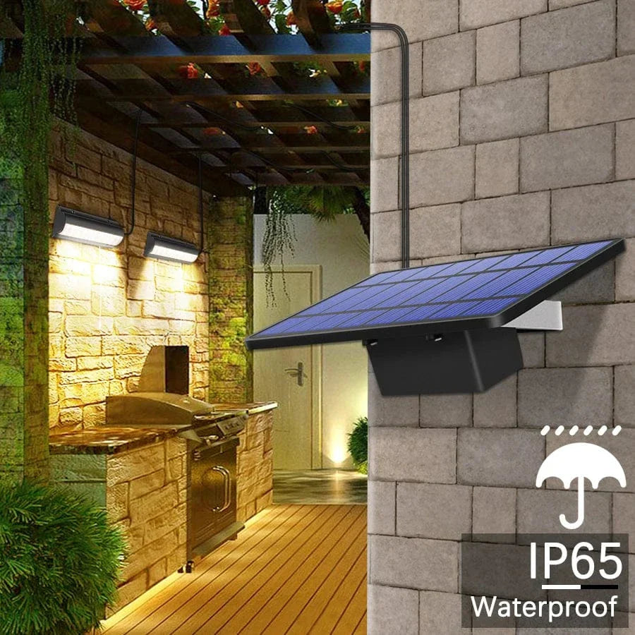BowLift | Solar Pendant Outdoor Light | Dual or Single Head, IP65 Waterproof & Ideal for Patios, Barns, and Indoor Spaces