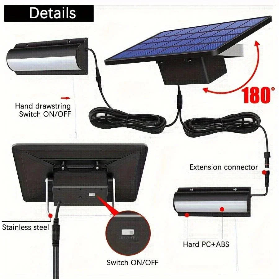 BowLift | Solar Pendant Outdoor Light | Dual or Single Head, IP65 Waterproof & Ideal for Patios, Barns, and Indoor Spaces