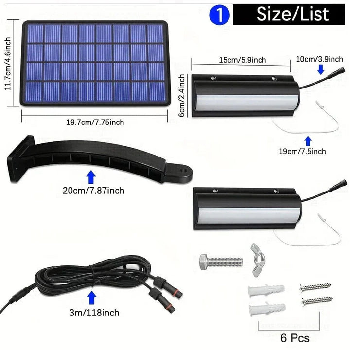 BowLift | Solar Pendant Outdoor Light | Dual or Single Head, IP65 Waterproof & Ideal for Patios, Barns, and Indoor Spaces