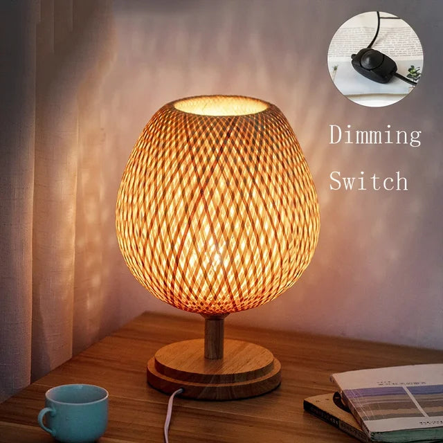 BowLift | Vintage Bamboo Table Lamp - TimberGlow