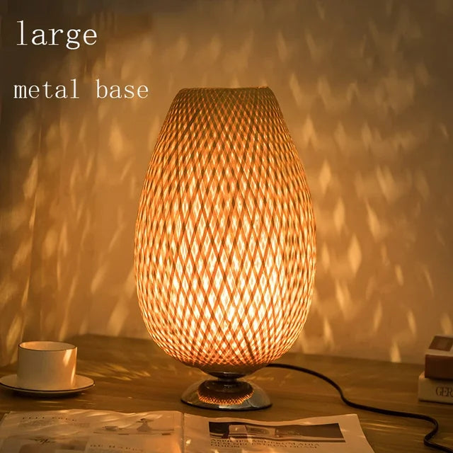 BowLift | Vintage Bamboo Table Lamp - TimberGlow
