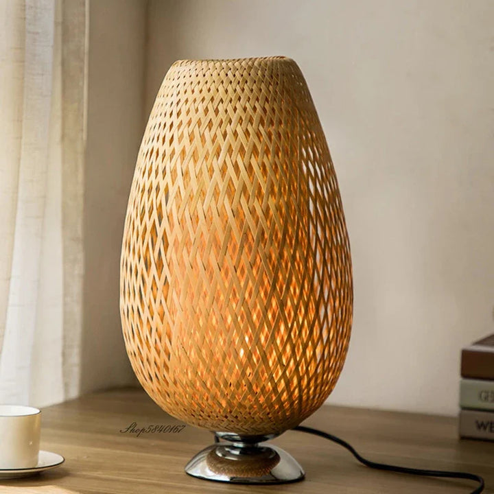 BowLift | Vintage Bamboo Table Lamp - TimberGlow