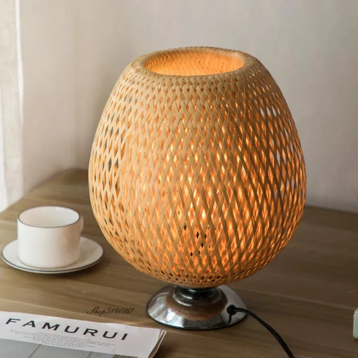 BowLift | Vintage Bamboo Table Lamp - TimberGlow