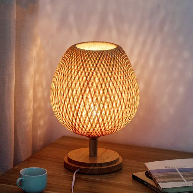 BowLift | Vintage Bamboo Table Lamp - TimberGlow