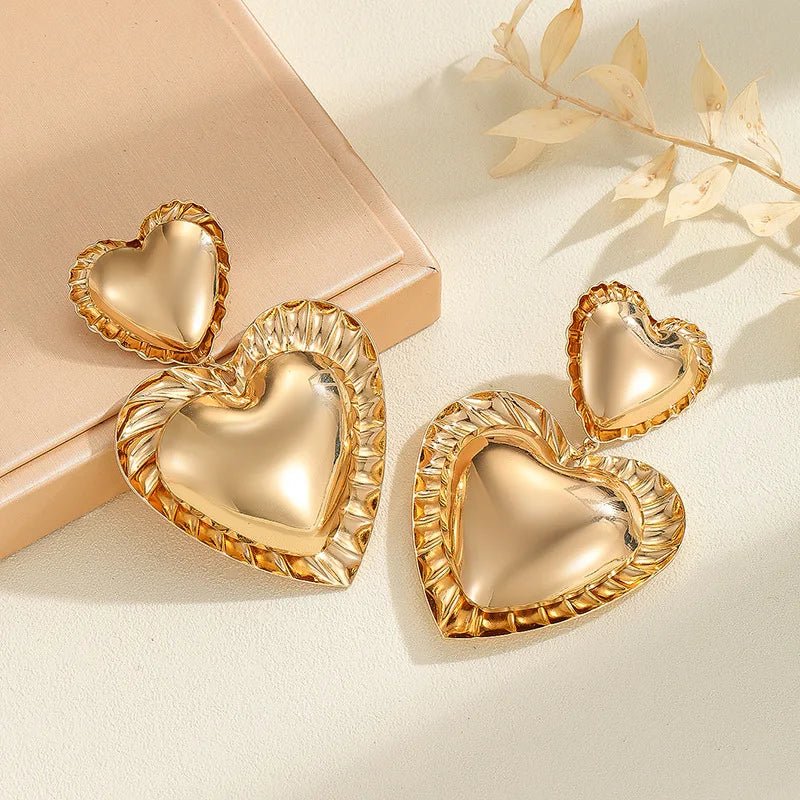 BowLift | Vintage Inspired Classy Double Heart Earrings