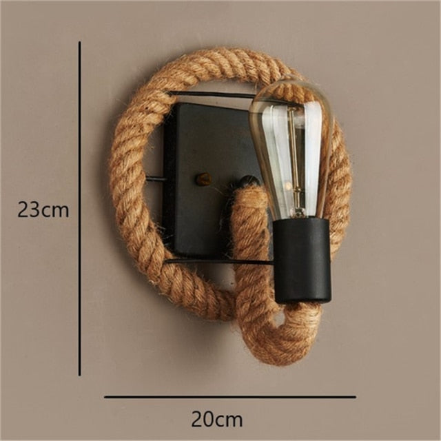 BowLift | Vintage Rope Wall Lamp - RusticRope