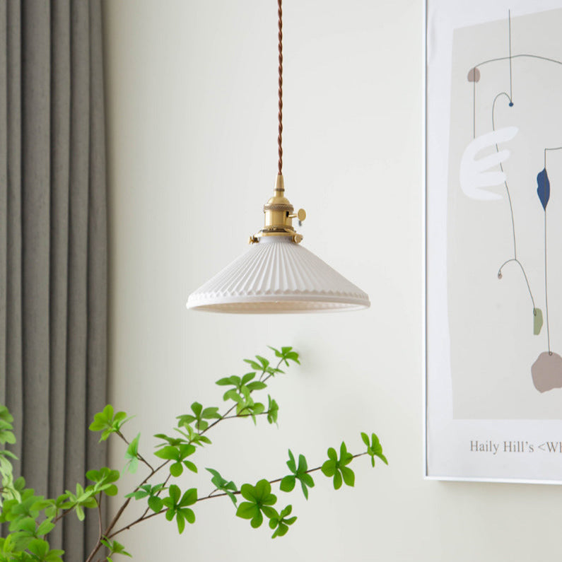 White Ceramic Pendant Lamp | Bowlift
