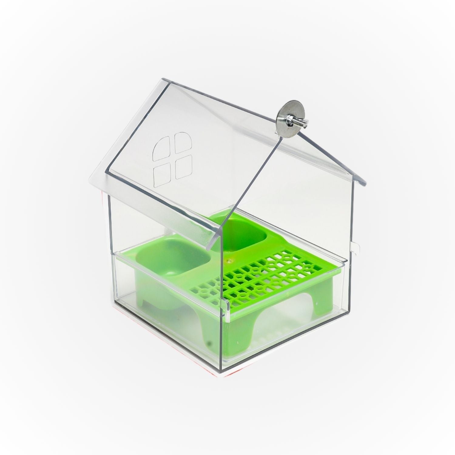 BowLift | External Bird Feeder and Bathhouse – Space-Saving Anti-Spill Feeding Solution