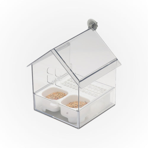 BowLift | External Bird Feeder and Bathhouse – Space-Saving Anti-Spill Feeding Solution