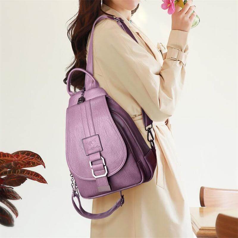 Premium Water-Resistant Leather Backpack for Women | Bowlift