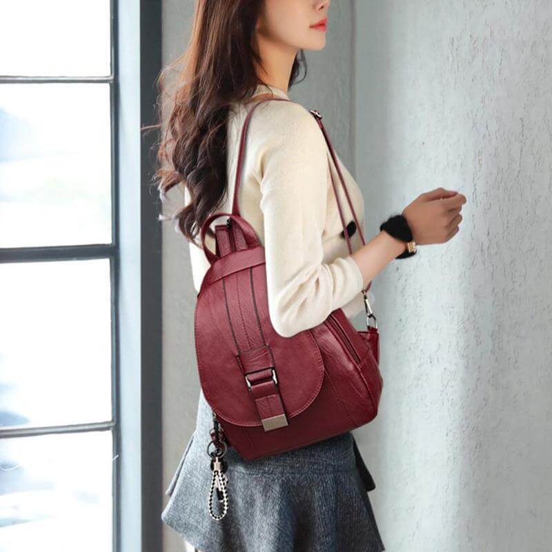 Premium Water-Resistant Leather Backpack for Women | Bowlift