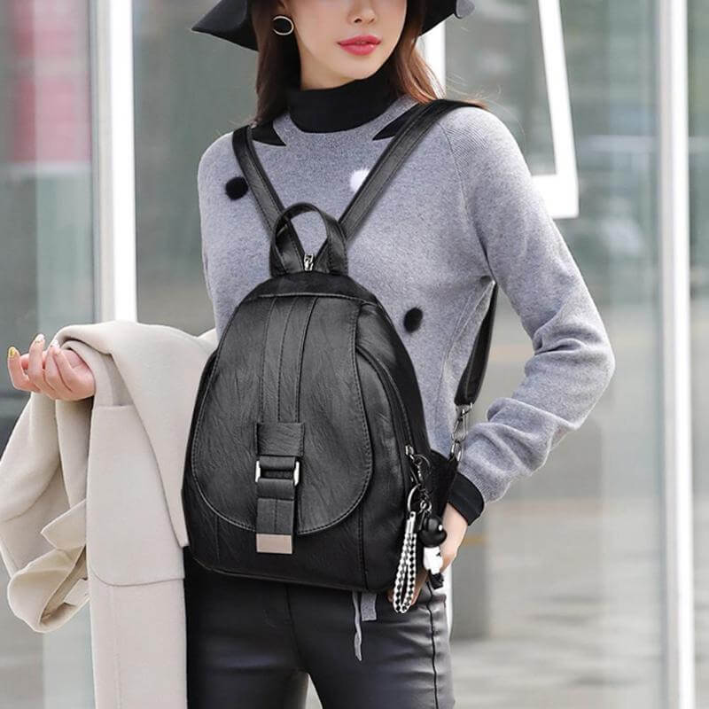 Premium Water-Resistant Leather Backpack for Women | Bowlift