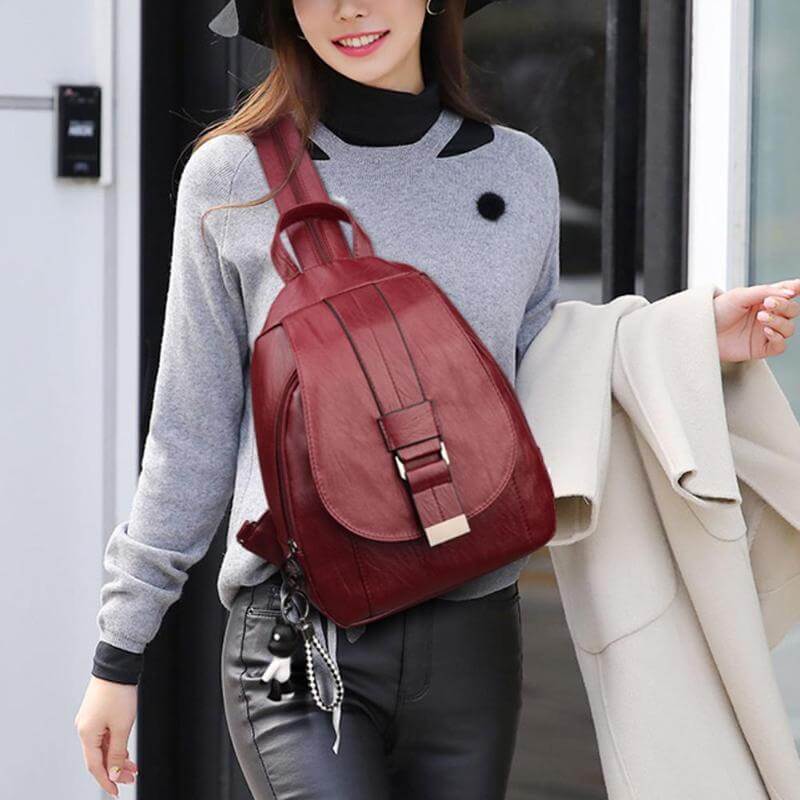 Premium Water-Resistant Leather Backpack for Women | Bowlift