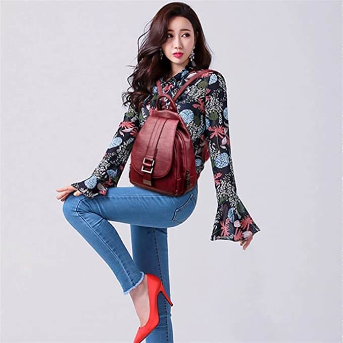 Premium Water-Resistant Leather Backpack for Women | Bowlift