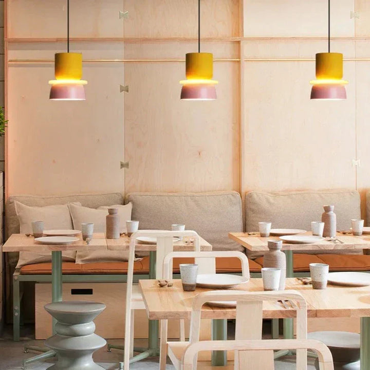 BowLift | LuminaGlow - Modern Pendant Light in Scandinavian Macaron Style
