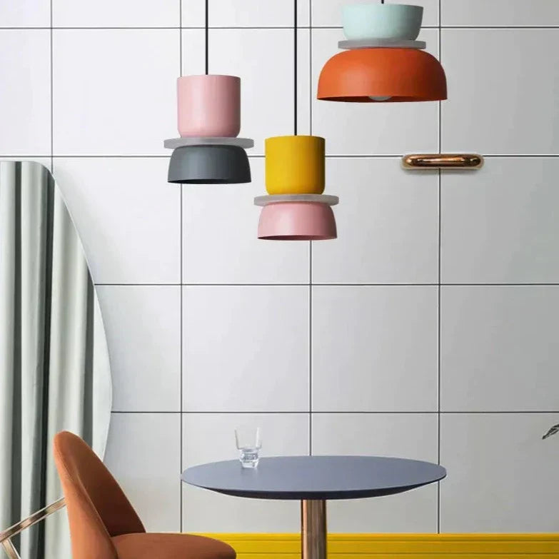 BowLift | LuminaGlow - Modern Pendant Light in Scandinavian Macaron Style
