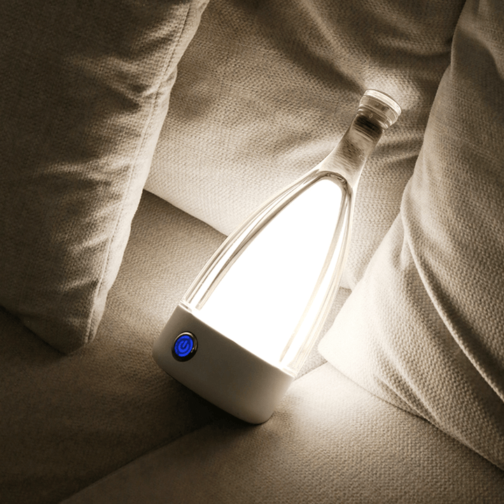 BowLift | Stylish wine bottle table lamp - Rechargeable with dimmable light
