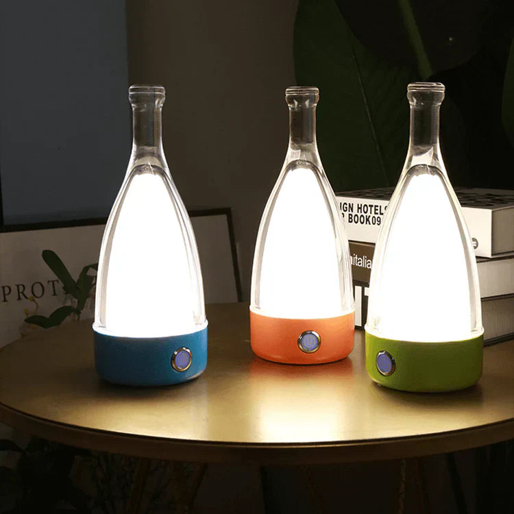 BowLift | Stylish wine bottle table lamp - Rechargeable with dimmable light