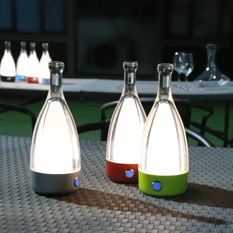 BowLift | Stylish wine bottle table lamp - Rechargeable with dimmable light