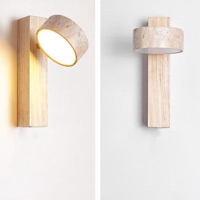 BowLift | Ivory Toned Travertine Wall Lamp
