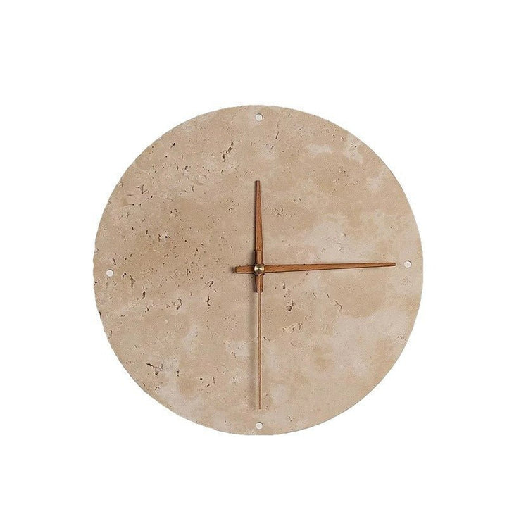 BowLift | Awaken your space with the Wabi-sabi wall clock made of travertine