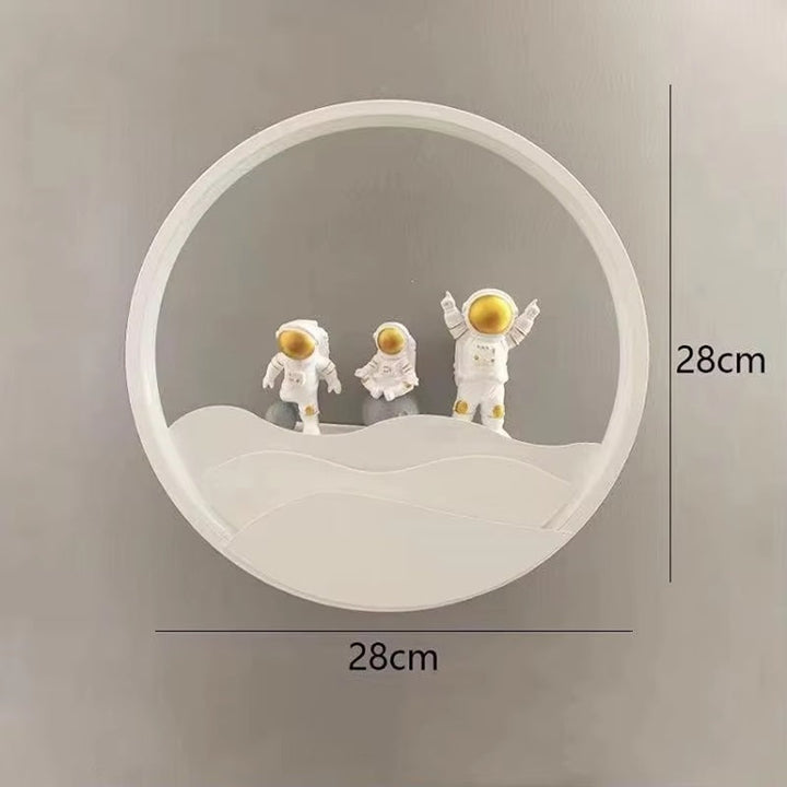 BowLift | Astronaut Wall Lamp with TriColor LED Light - 11" x 11"