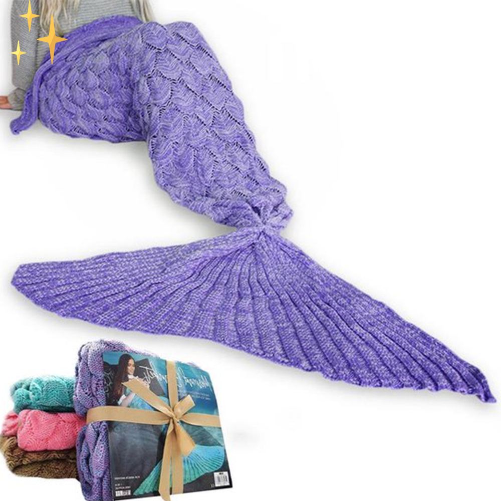 BowLift | Warm Knitted Mermaid Tail Blanket - MermaidDreams
