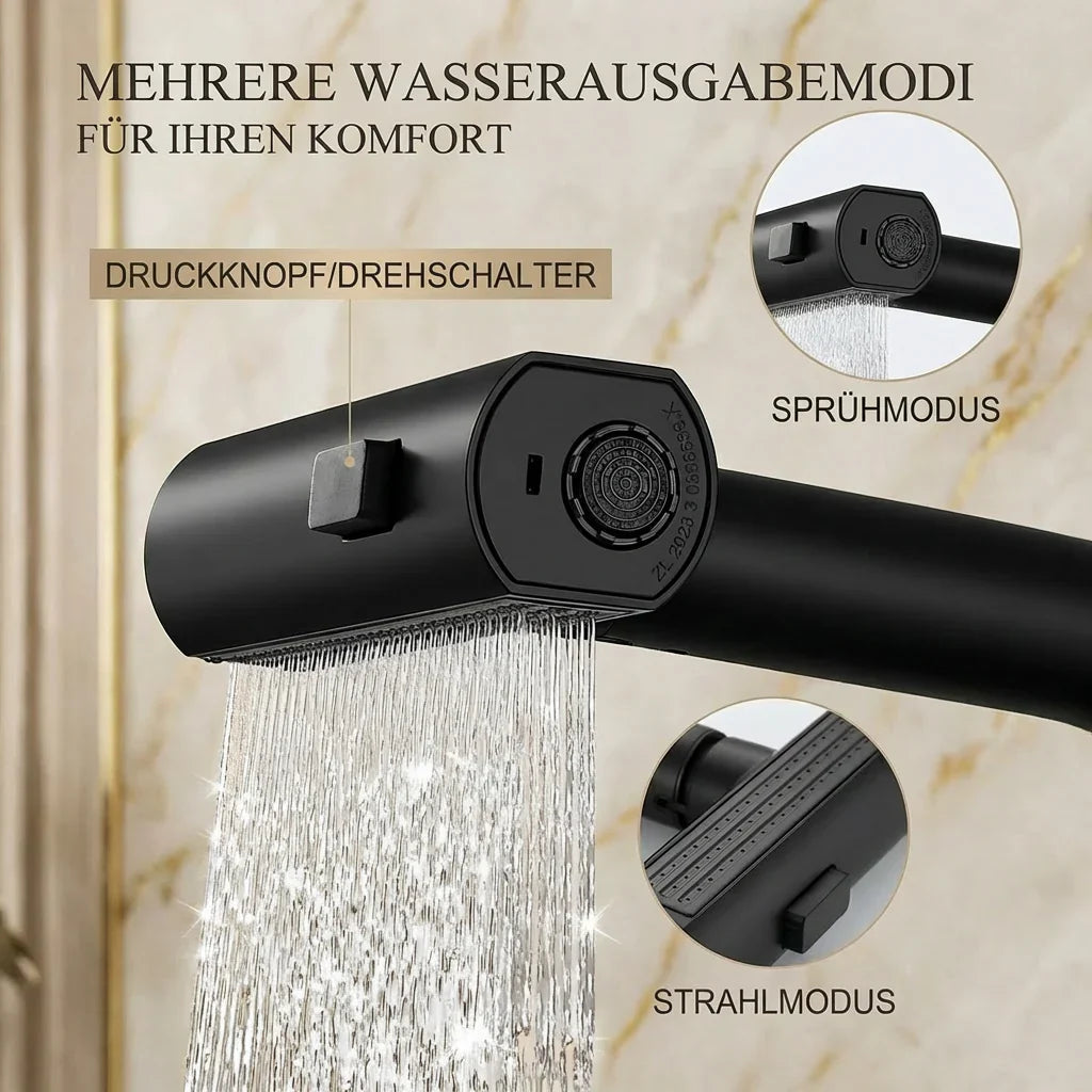 Pull-out kitchen faucet with LED & 5 spray modes | Bowlift