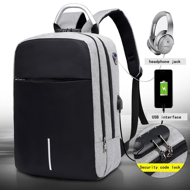 Water-Resistant Anti-Theft Backpack with USB Charging Port – SafeCarry | Bowlift