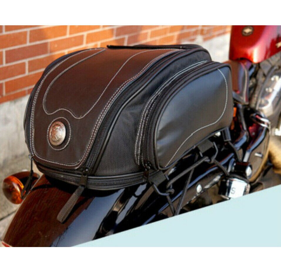 Water-Resistant Motorcycle Tail Bag with Expandable Storage | Bowlift