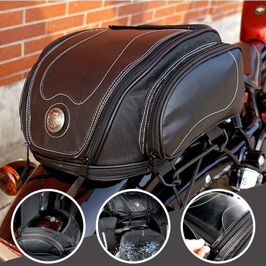 Water-Resistant Motorcycle Tail Bag with Expandable Storage | Bowlift