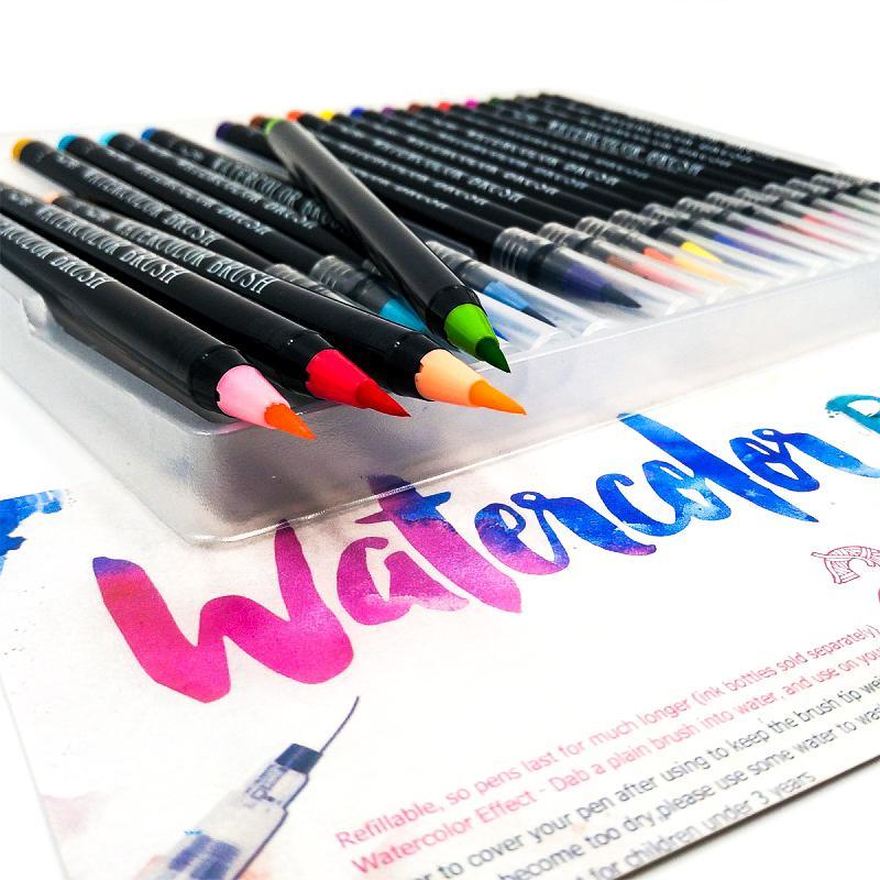 Monet - Watercolor Brush Pens (20 Piece Set) | Bowlift