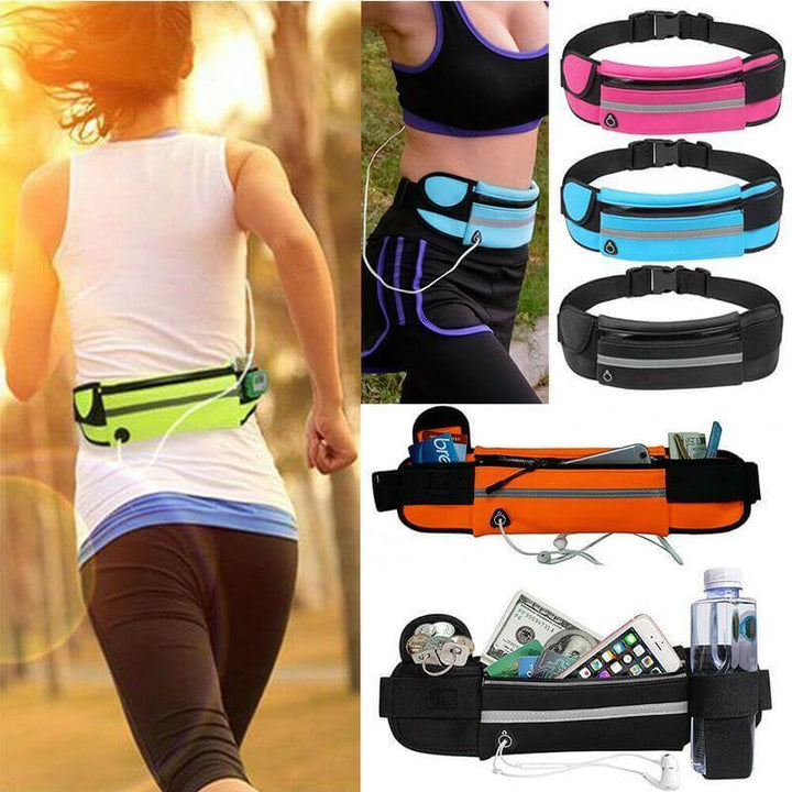 Water-Resistant Running Waist Belt – 1+1 FREE Fitness & Travel Storage Pack | Bowlift