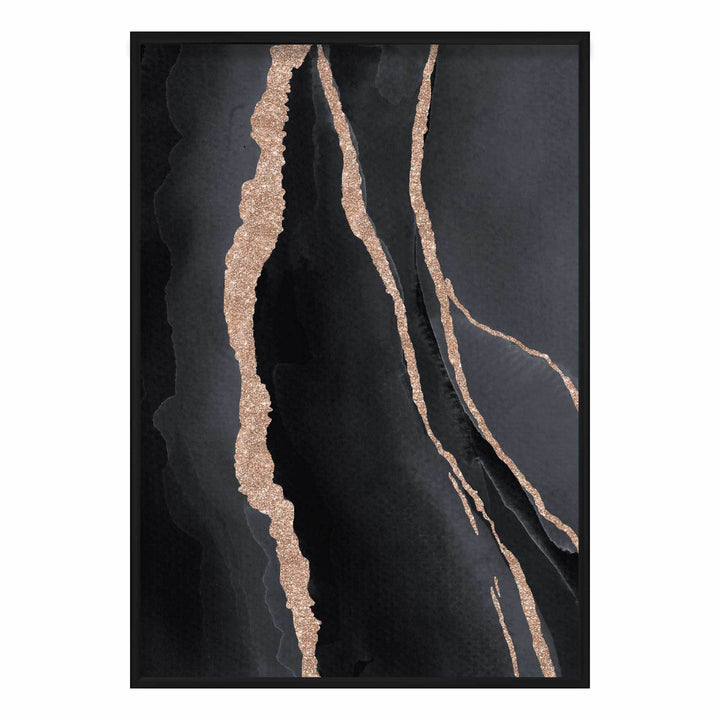 Abstract Black and Gold No. 1 Art Print | Bowlift
