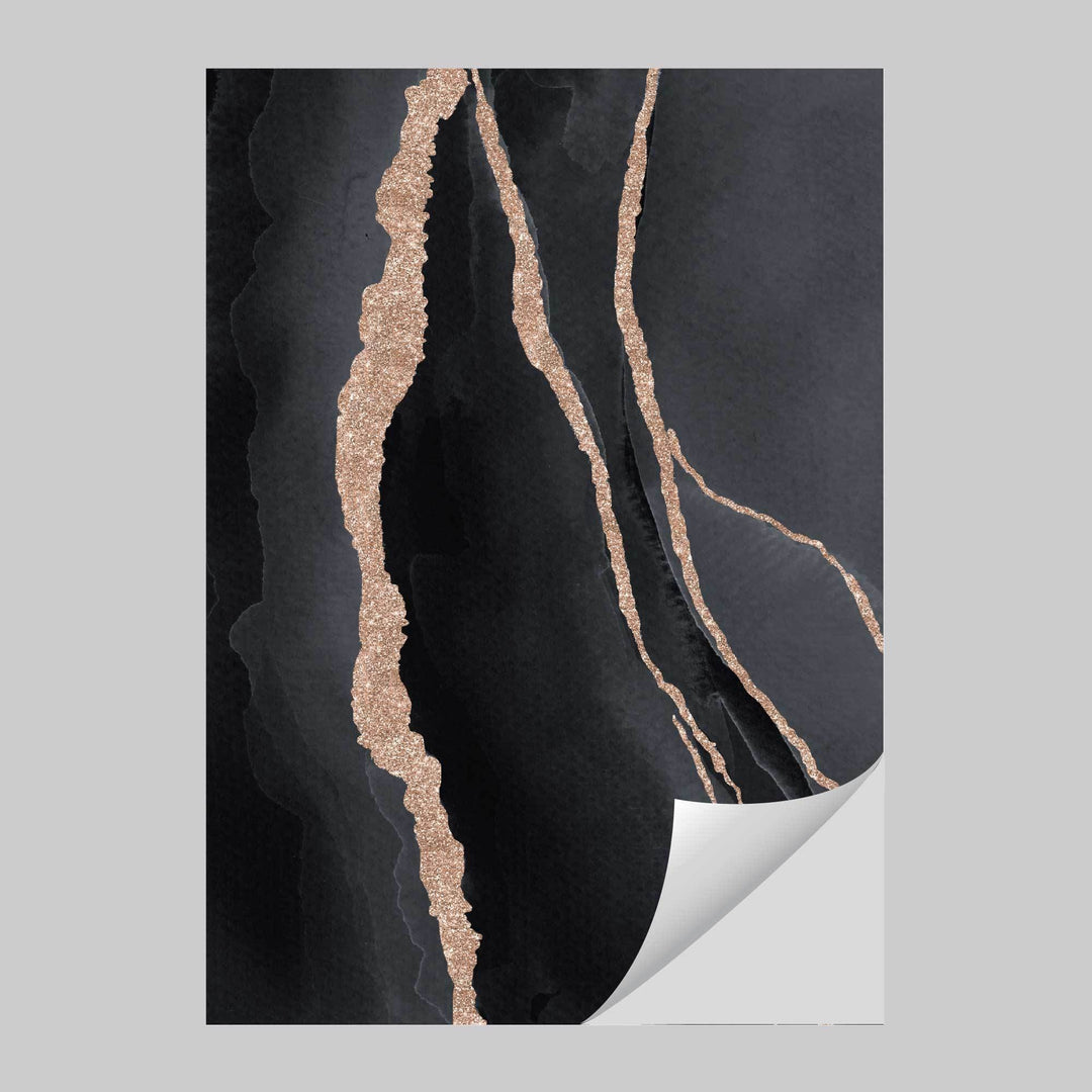 Abstract Black and Gold No. 1 Art Print | Bowlift