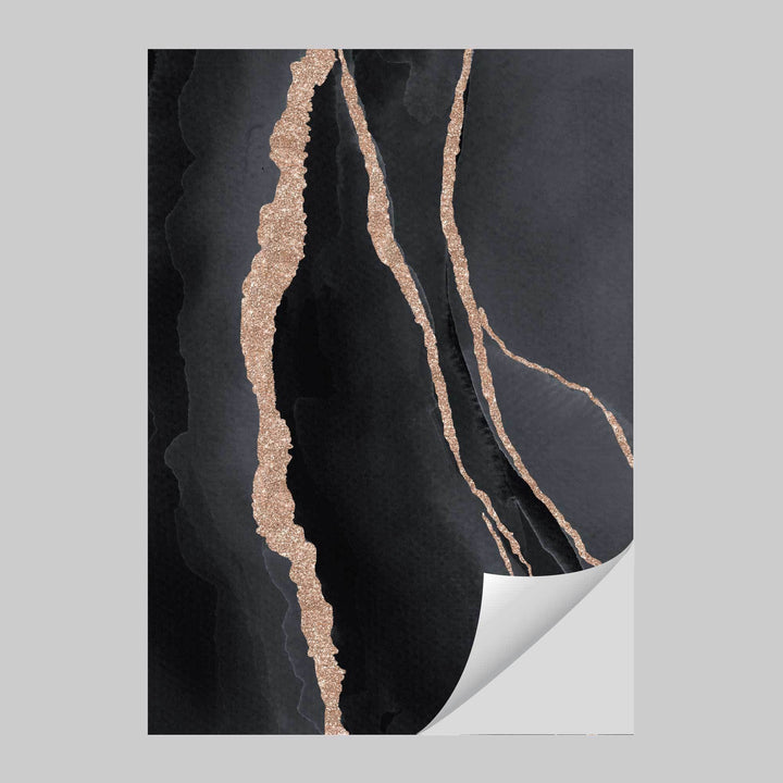 Abstract Black and Gold No. 1 Art Print | Bowlift