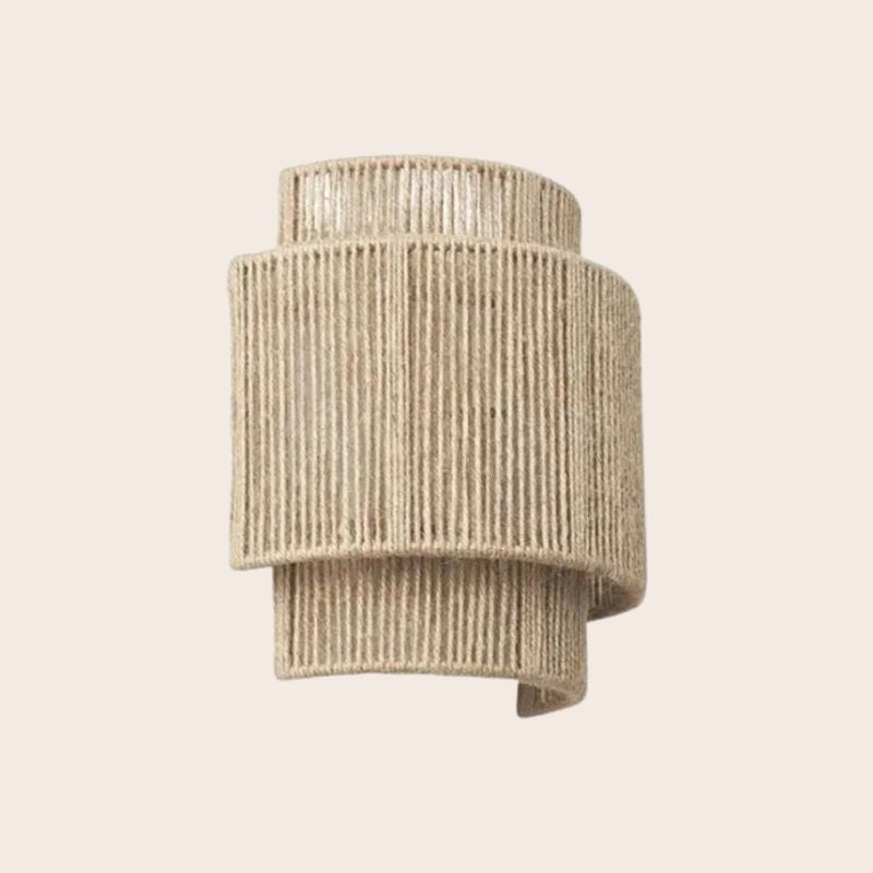 BowLift | WeaveGlow Contemporary Rattan Woven Wall Lamp