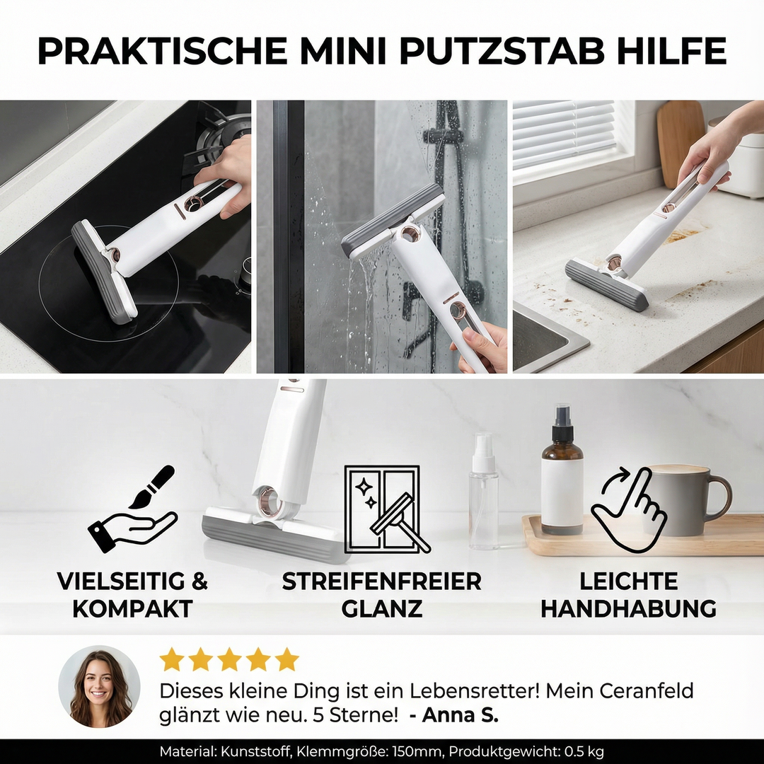 Mini cleaning stick with squeegee | Bowlift