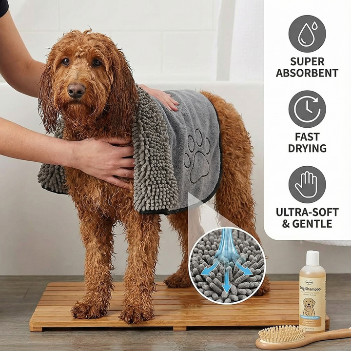 Ultra-Absorbent and Drying Microfibre Pet Towel Bowlift