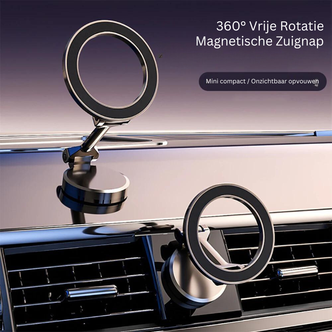 Magnetic Car Phone Holder – 360° Rotatable, Foldable