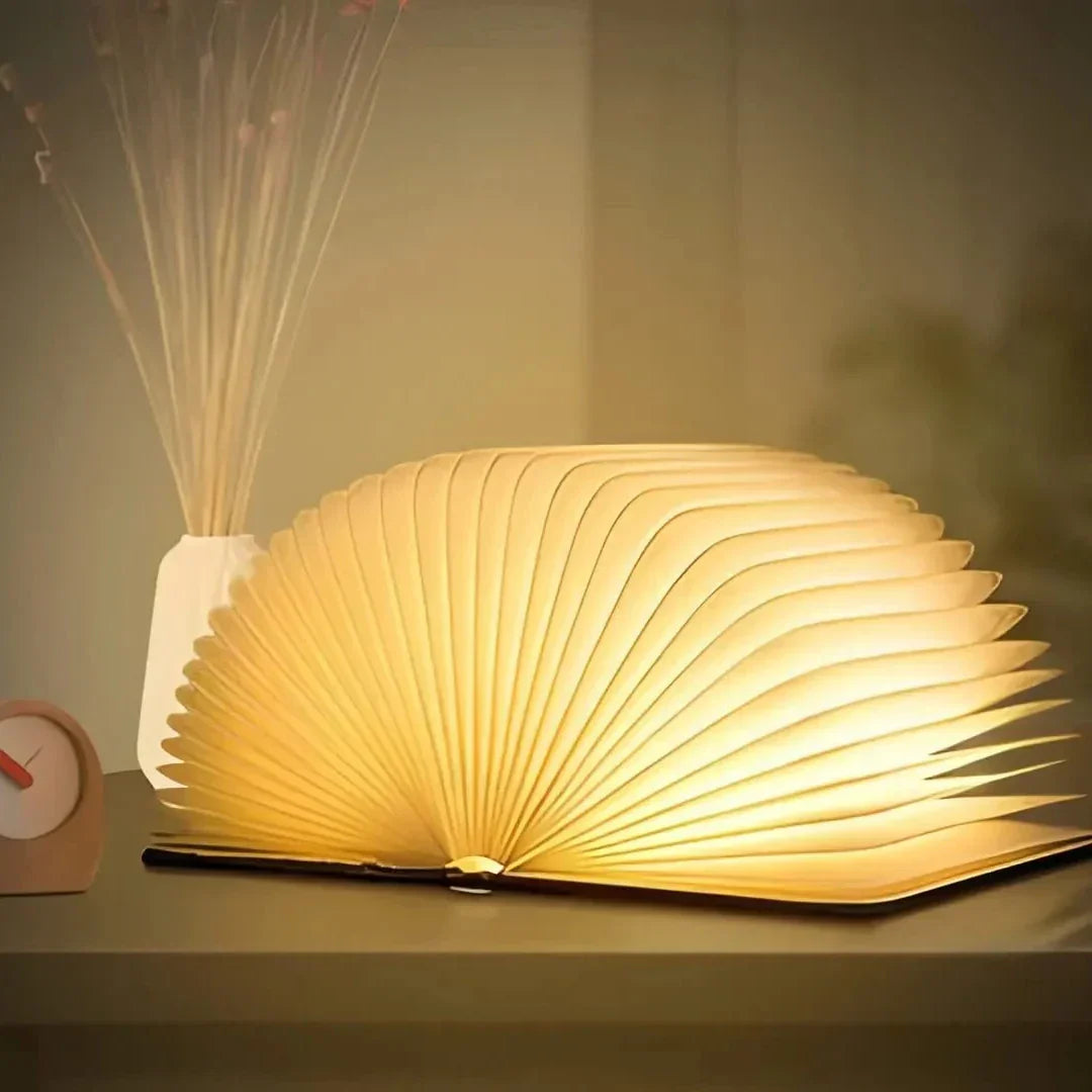 BowLift | Table Lamp LED Foldable Book Light Wood