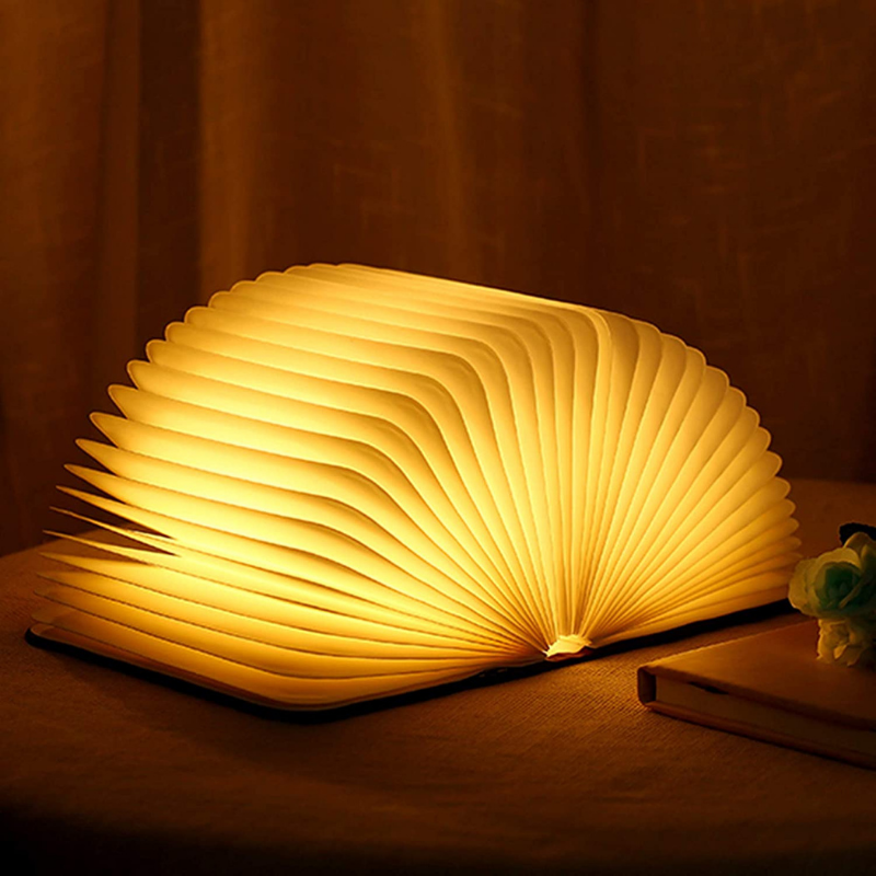 BowLift | Table Lamp LED Foldable Book Light Wood