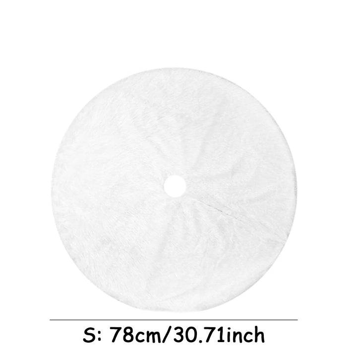 BowLift | White Faux Fur Christmas Tree Skirt – Elegant Plush Carpet for Holiday Décor & New Year Charm