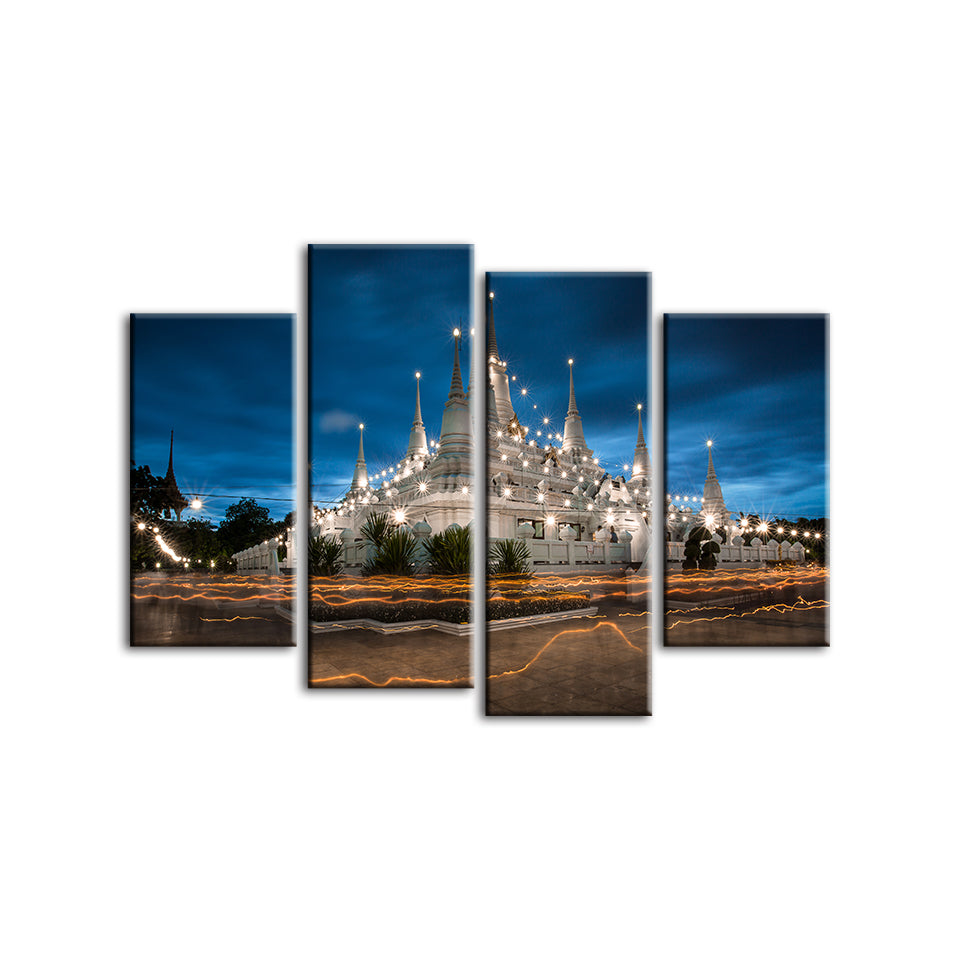 Shining Palace 4 Piece - Canvas Wall Art Painting | Bowlift