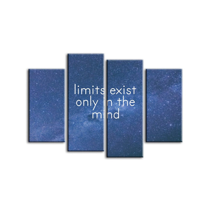 4 Piece Galaxy Motivation - Canvas Wall Art Painting | Bowlift