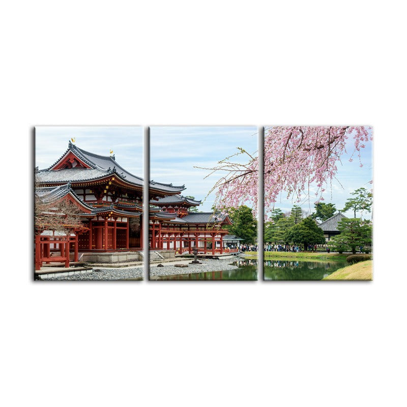 Gorgeous Cherry Blossom-Canvas Wall Art Painting 3 Pieces | Bowlift