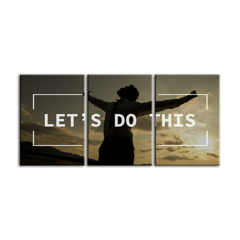 Let's Do This-Canvas Wall Art Painting 3 Pieces | Bowlift